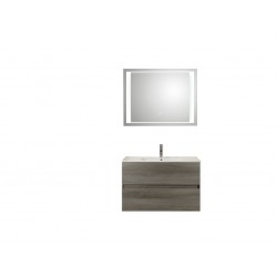 Pelipal meuble de salle de bain avec miroir de luxe Cento90 - graphite