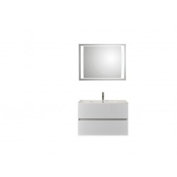 Pelipal meuble de salle de bain avec miroir de luxe Cento90 - blanc