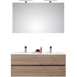 Pelipal meuble de salle de bain avec miroir Cento120 - chêne terra