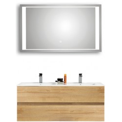 Pelipal meuble de salle de bain avec miroir de luxe Cento120 - chêne clair