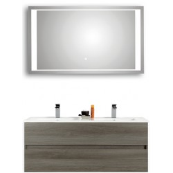 Pelipal meuble de salle de bain avec miroir de luxe Cento120 - graphite