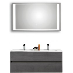 Pelipal meuble de salle de bain avec miroir de luxe Cento120 - gris foncé