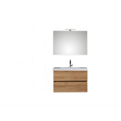 Pelipal meuble de salle de bain avec miroir Cubic90 - chêne clair
