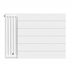 Banio panneau face lisse avec ligne pour radiateur en acier blanc avec ligne 500x2000