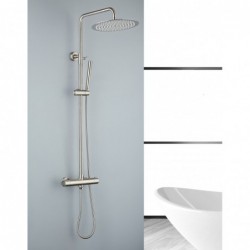 Banio Exclusif colonne de douche pluie entièrement inox 304 30 cm avec douchette style micro