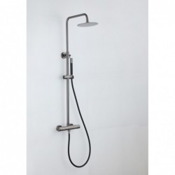 Banio Iron Pro douche de pluie montée en surface fer vieilli / bronze à canon 20cm pommeau de douche douchette à main