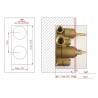 Banio Brass mitigeur thermostatique à encastrer laiton brossé / or mat