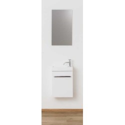 Banio Kum Ensemble de meuble de toilettes avec miroir - Blanc | Banio