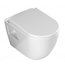 Geberit Duofix pack WC suspendu Banio design avec abattant soft-close et plaque de commande blanche chromé