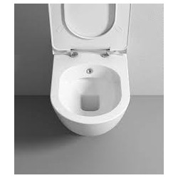 Geberit Duofix systemfix up320 pack WC suspendu avec fonction bidet et robinet abattant soft-close et plaque de commande blanche