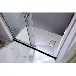 Banio Naxos SMC receveur de douche aspect pierre 120x80cm blanc mat