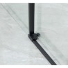 Banio Slide paroi de douche noire 120x80cm noir mat