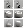 Banio wc suspendu design sans bidet - Blanc mat | Banio salle de bain