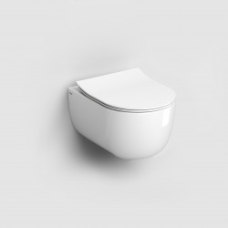 Clou Hammock toilette sans bord 49cm, avec assise et abattant fin, blanc brillant, one-pack