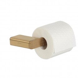 Geesa Shift    brushed gold Porte  rouleau papier toilette sans couvercle avec motif trid'angle (droitier)