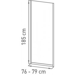 Banio-Avit - porte pivotante - 4mm verre transparent | Banio