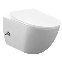 Banio Design wc suspendu avec bidet et robinet d'eau chaude/froide - Blanc | Banio