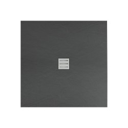 receveur de douche carré Anthracite mat acrylique Banio 90x90x3.2cm